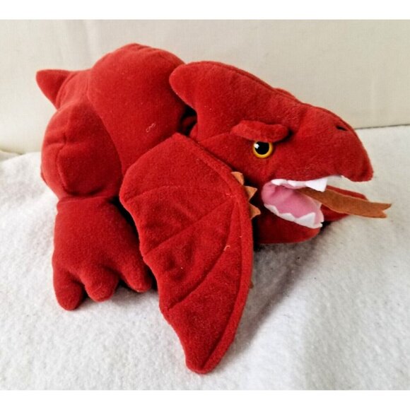 1995 Plush Creations Inc 8” Dinosaur Pterodactyl Plush Hand‎ Puppet Toy brown - Picture 8 of 12